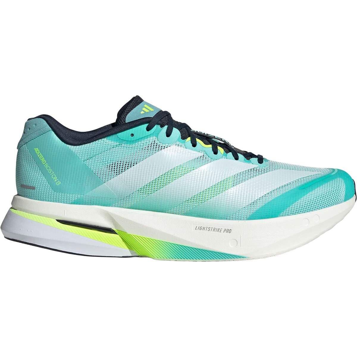 Adidas Men's Adizero Boston 13 Running Shoe in Flash Aqua / Ftwr White / Lucid Lemon - Size: 12