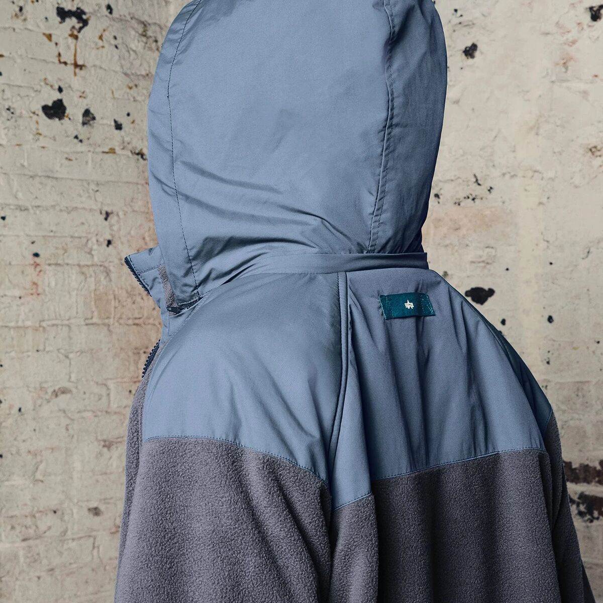 Alpha Industries Mixed Media Fleece Full-Zip Hoodie - Men's - Men