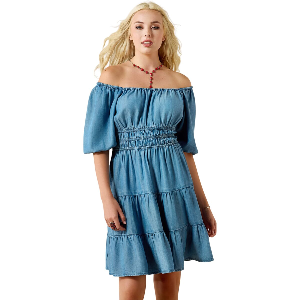 Women's Juliet Dress in Light Wash Indigo Tencel, Size: XS by Ariat