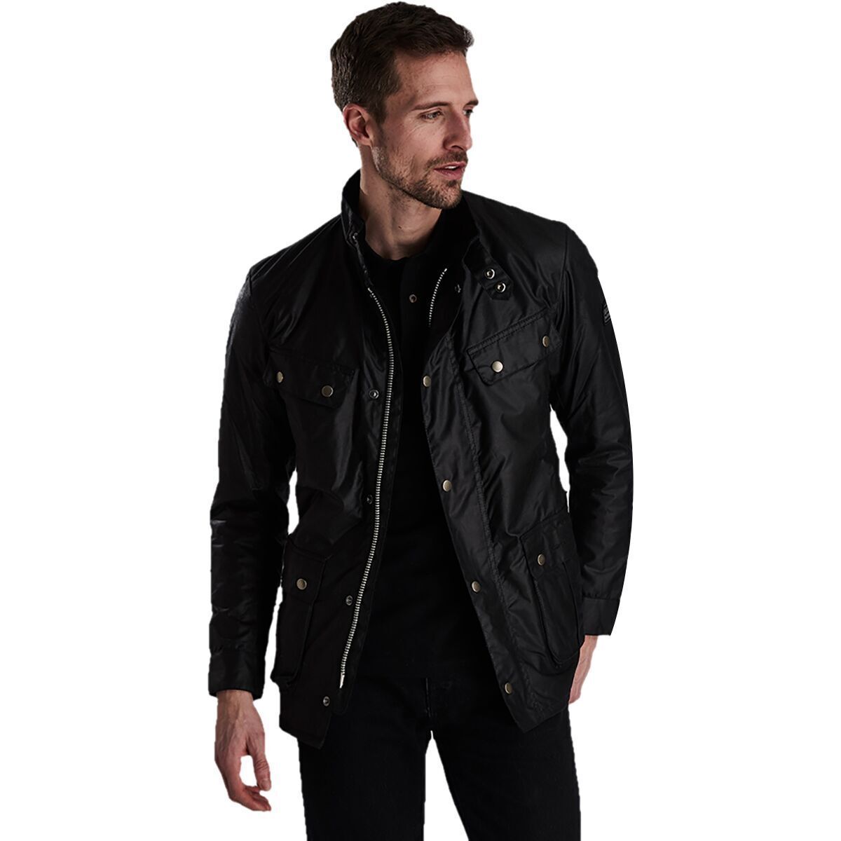 【良品】BARBOUR Duke Waxed Jacket ブラウン L Men's Barbour International Duke Waxed Jacket