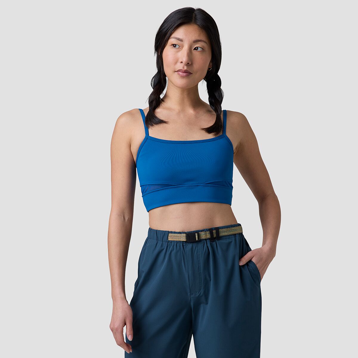 Backcountry Women's BGA Destination Square Neck Bra Top in Tori Blue - Size: Large