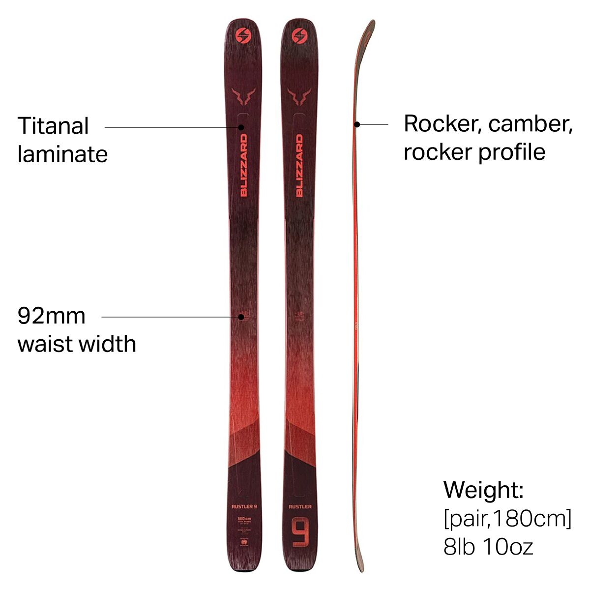 Blizzard Rustler 9 Ski - 2022 - Ski
