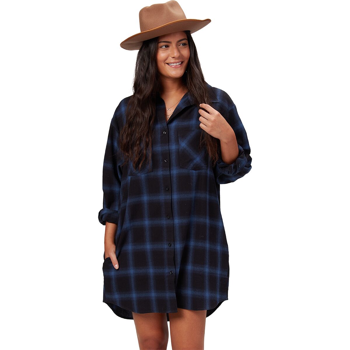 Range Plaid Flannel Shirt Dress 