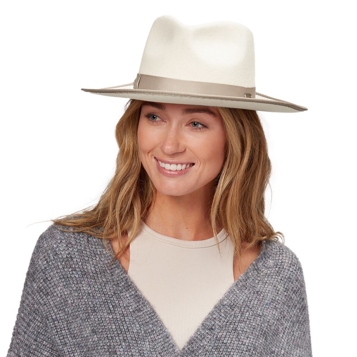 Gigi Pip kids Monroe rancher hat Gigi Pip Oatmeal Monroe Rancher Felt Fedora Hat Size 55 | eBay main image 2