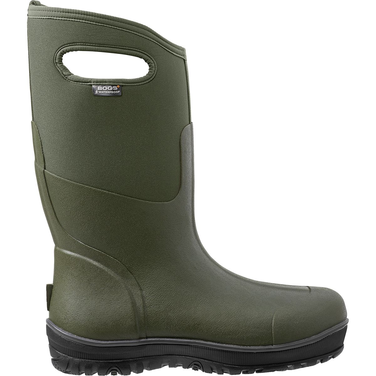 Bogs Men\'s Waterproof Slip-On Rain & Snow Boots in Olive Green with Red Trim REI has cheap deals on waterproof Bogs rain boots — get a  main image 2