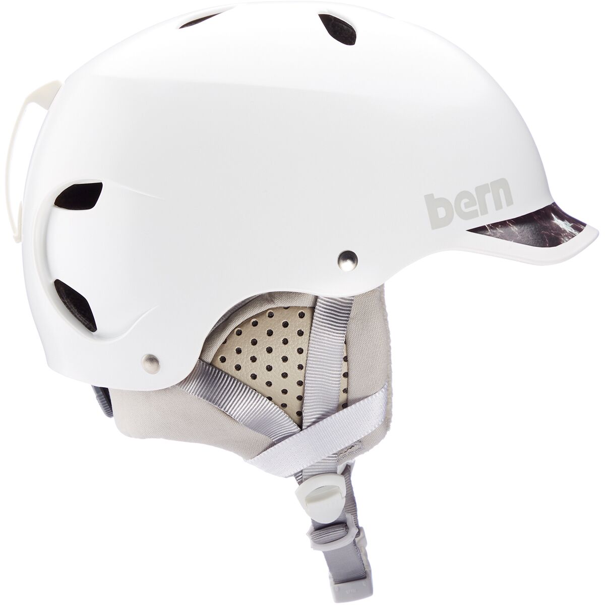 bern snowboard helmet women& 39 Bern Lenox EPS Thin Shell Visor Helmet - Women's