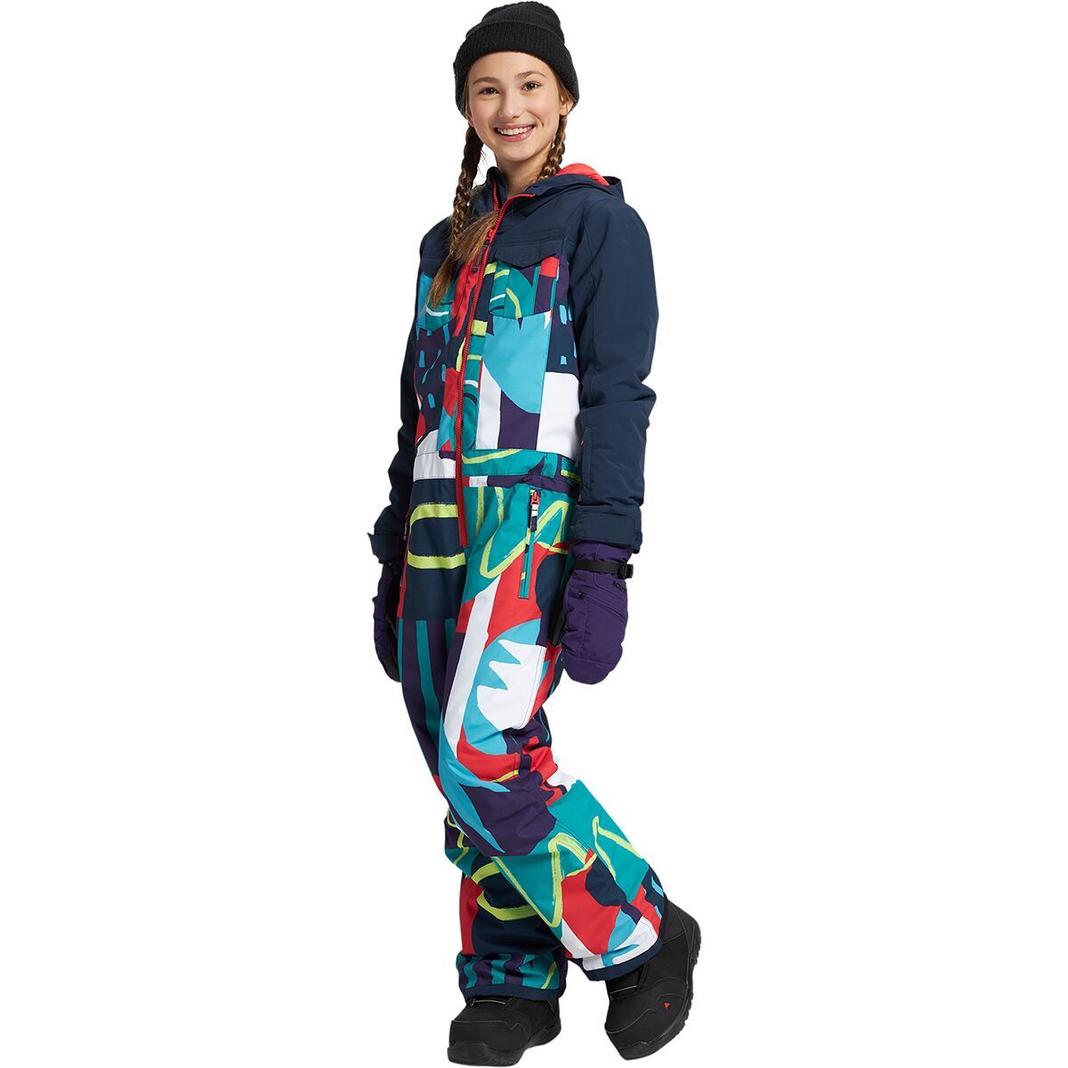 【BURTON GORE-TEXワンピース120cm+ミニヒーターミトン】 スノーボード グローブ レディース BURTON バートン W GORE