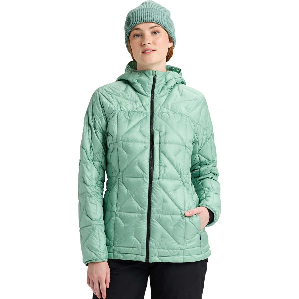 Burton レディースM ボードジャケット　総柄　キルティング　ヒッコリー Burton AK Baker Down Hooded Jacket - Women's - Women