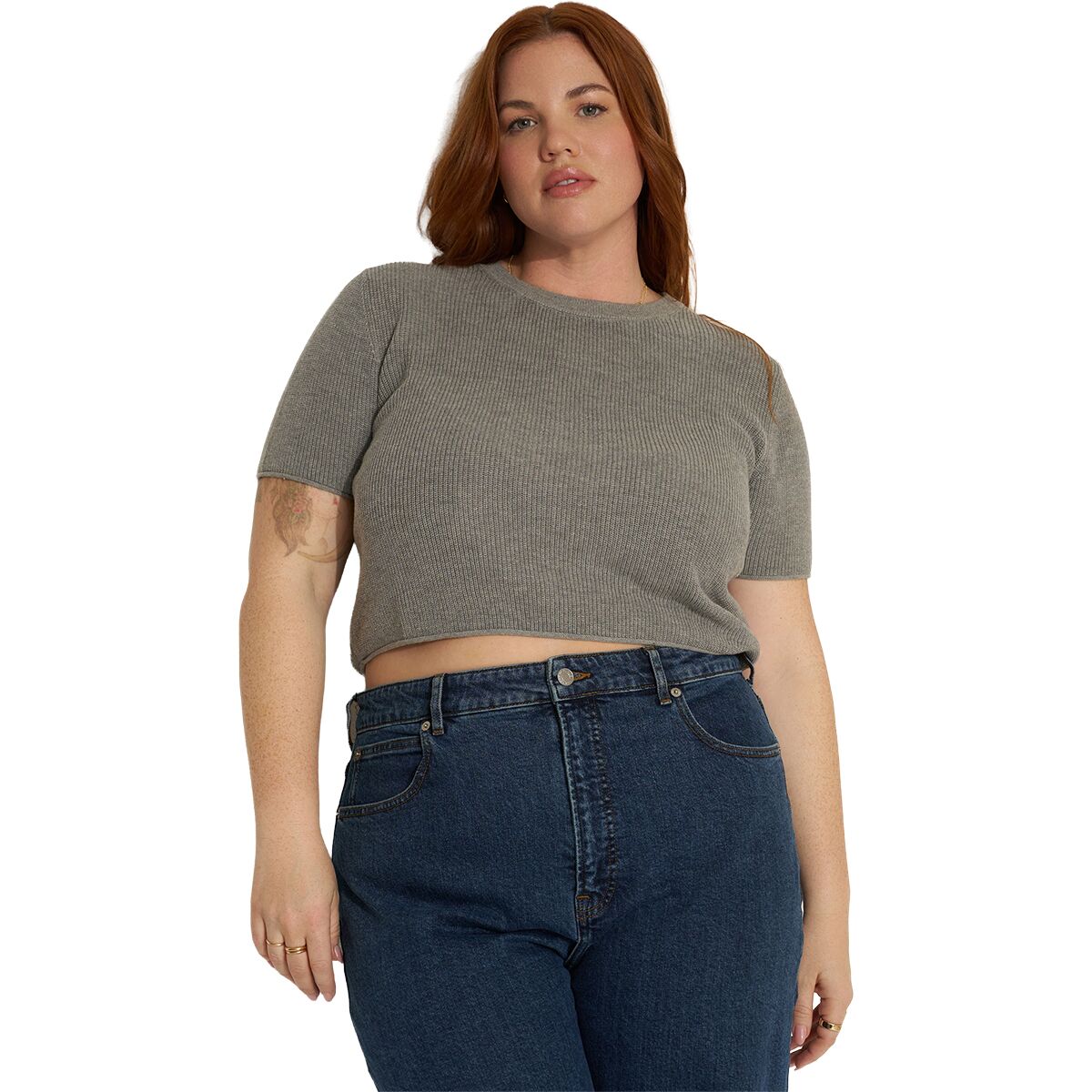 Callahan Women's The Knit T-Shirt in Heather Grey - Size: Medium