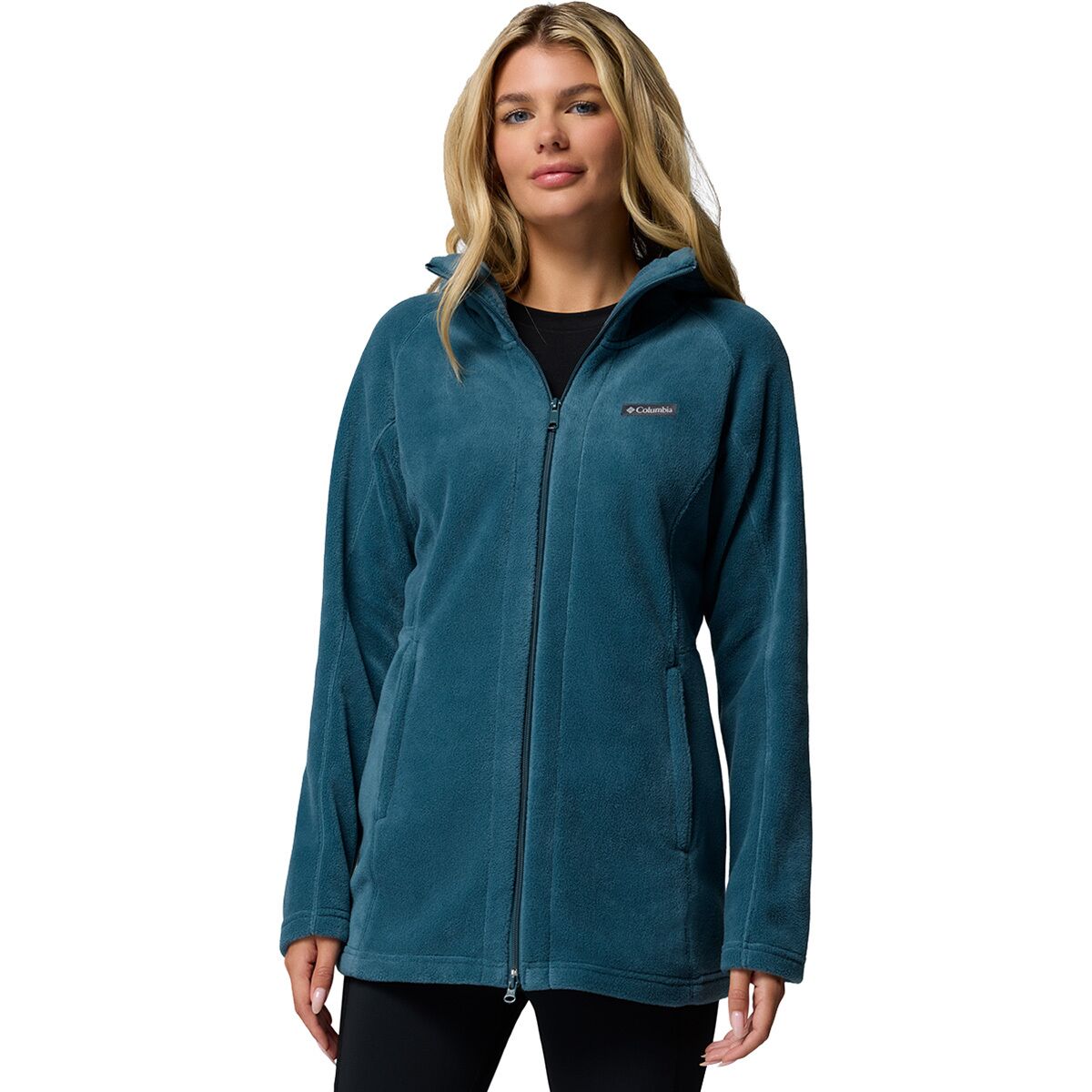 Columbia Women's Benton Springs II Long Hooded Fleece Jacket in Everblue - Size: XS