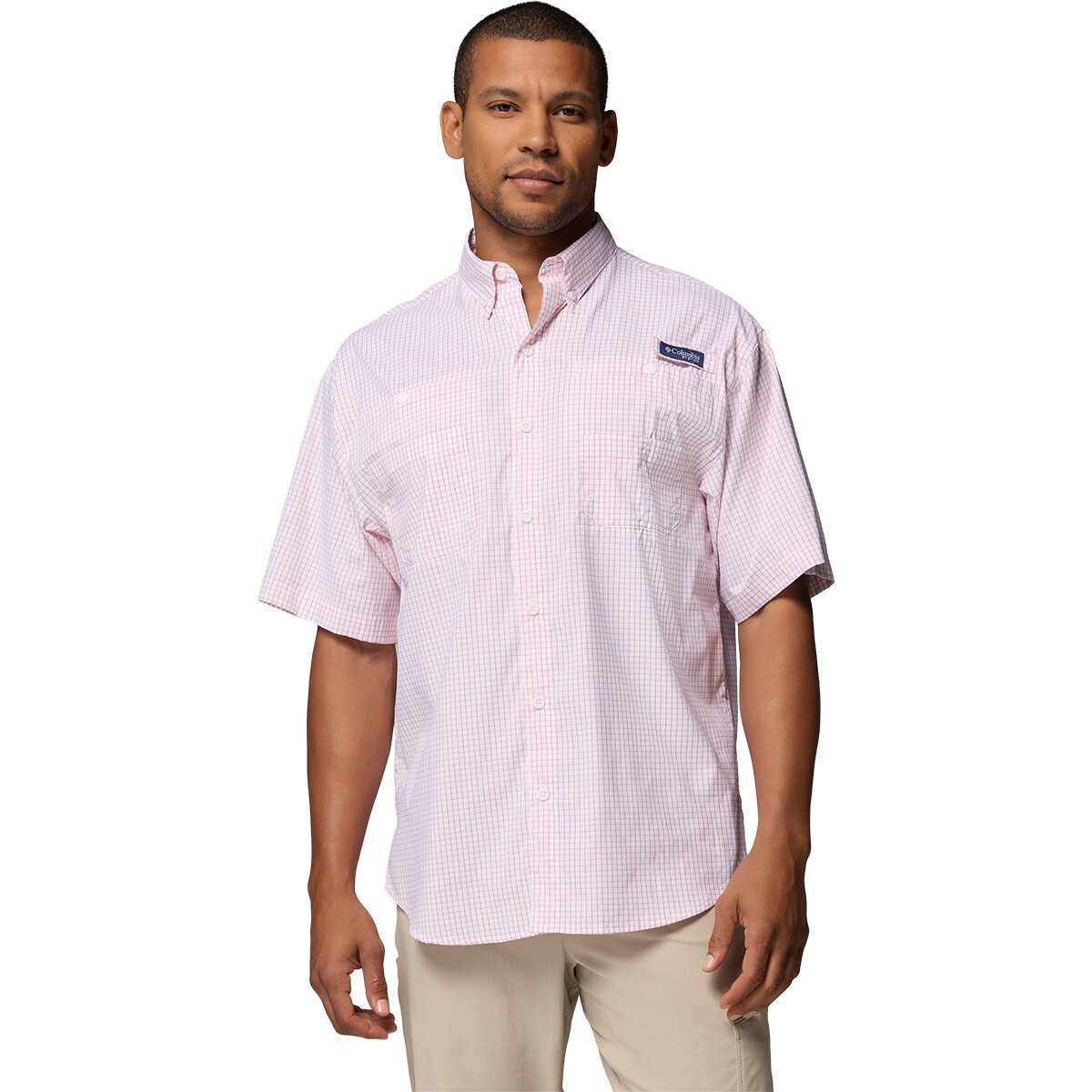 Columbia Men's Super Tamiami Shirt - Short-Sleeve in Melonade Multi Gingham - Size: XS
