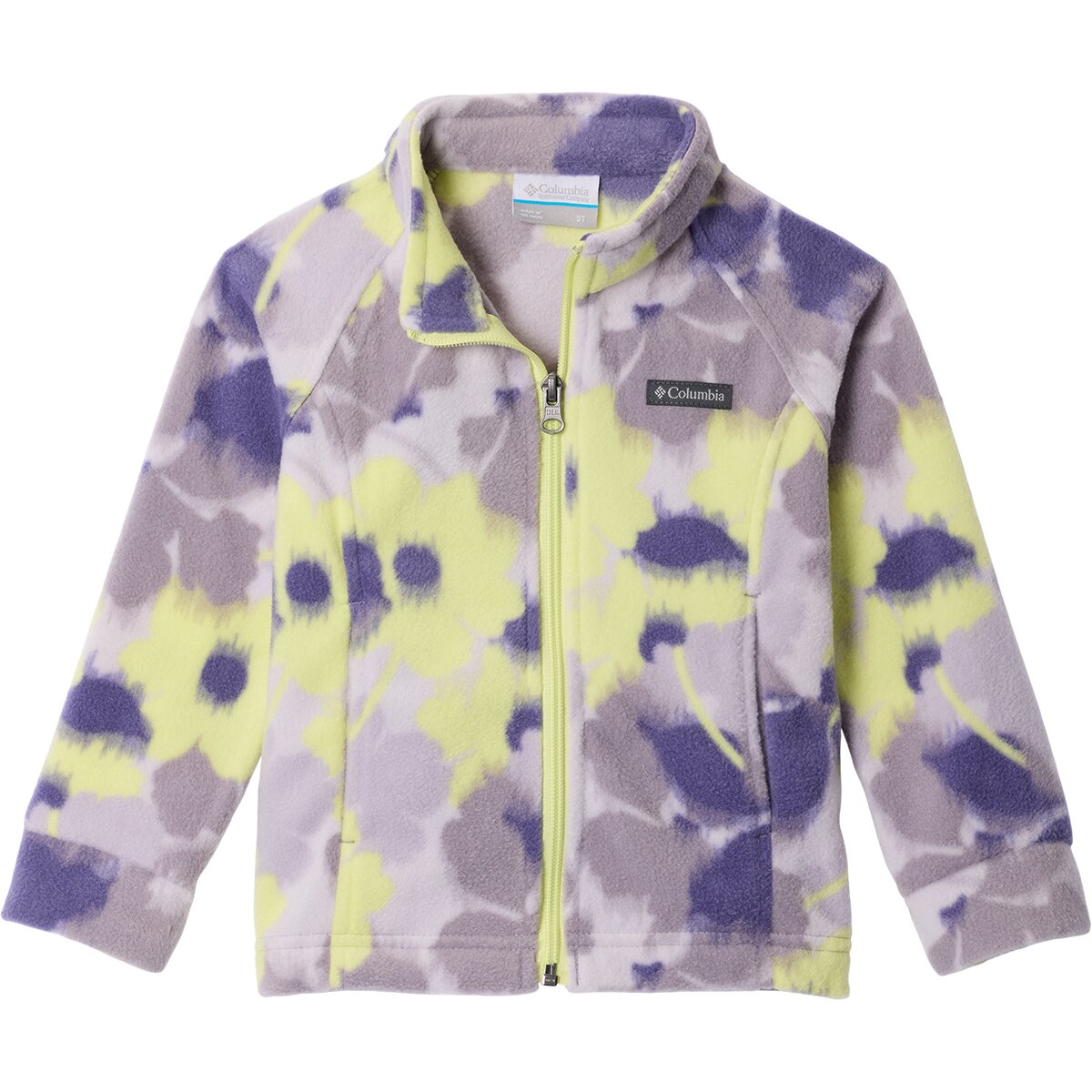 Columbia Benton Springs II Printed Fleece Jacket - Toddler Girls' in Shale Purple Ikatbloom - Size: 2T