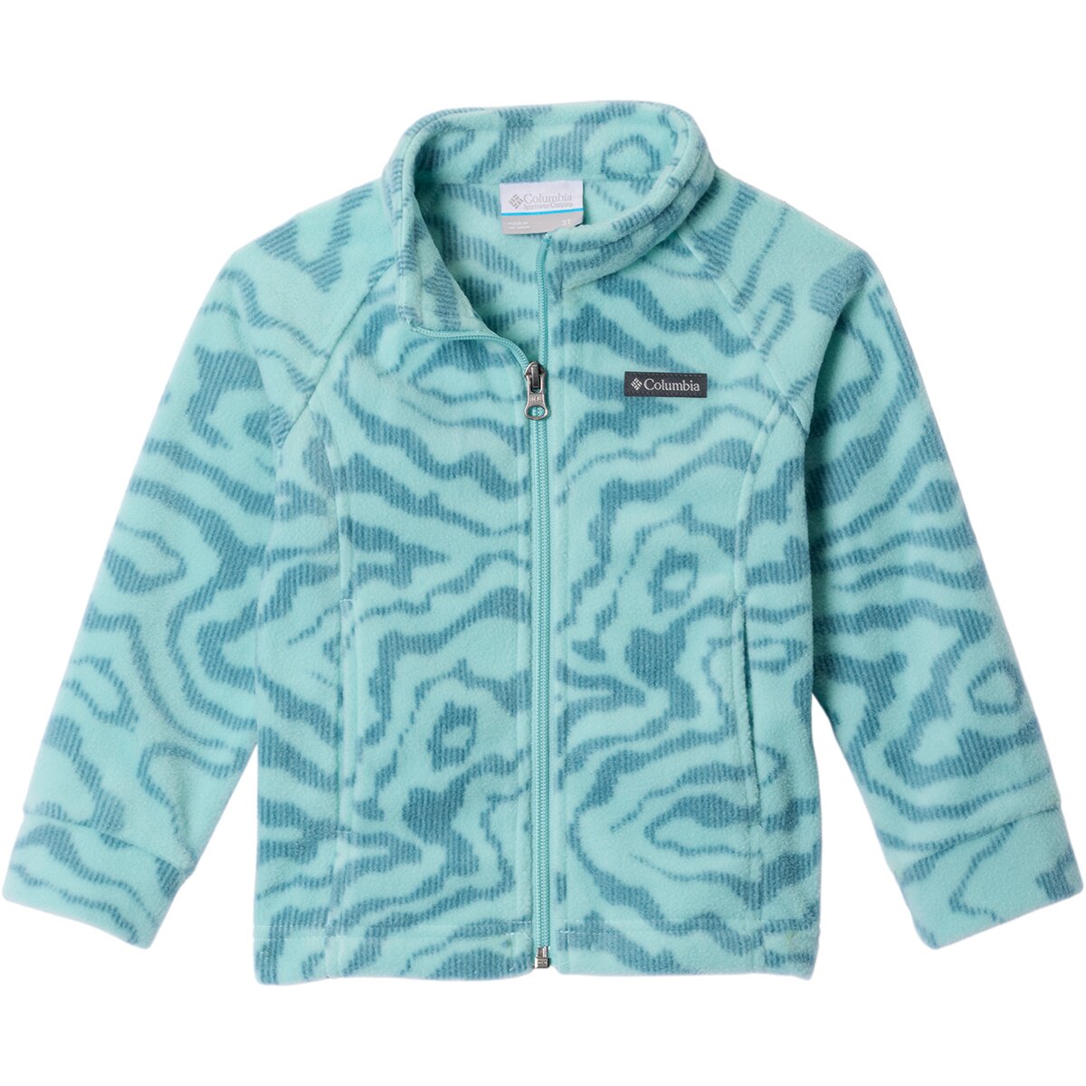 Columbia Benton Springs II Printed Fleece Jacket - Toddler Girls' in Spray Topoglitch Tonal - Size: 4T