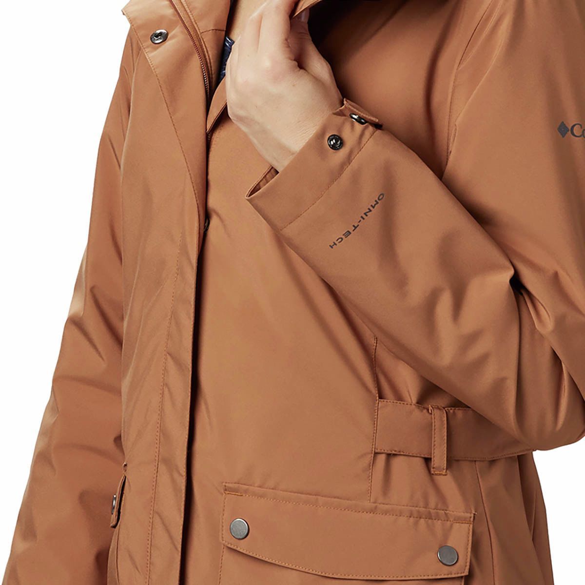 columbia women's here and there insulated long rain jacket