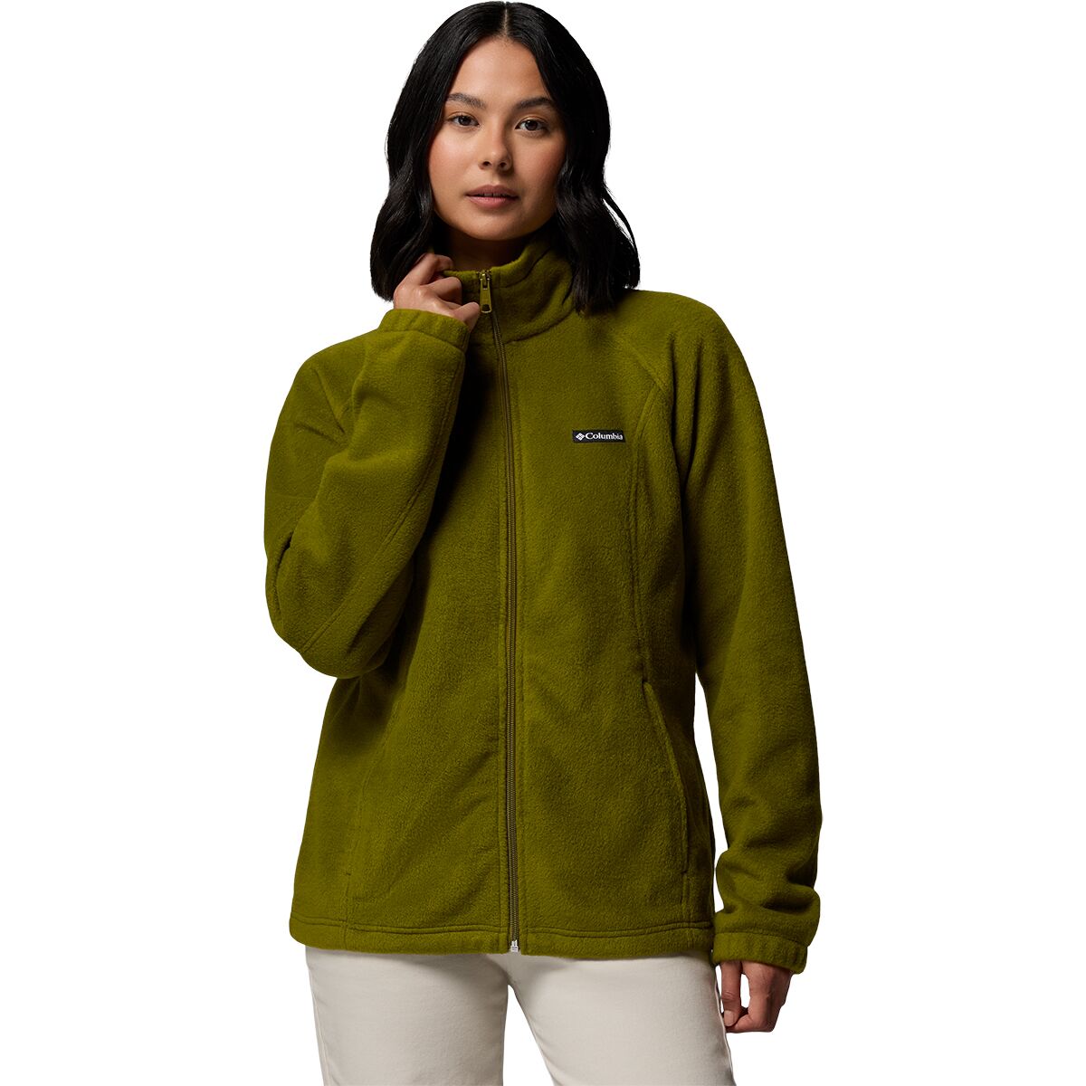 Columbia Women's Benton Springs Full-Zip Fleece Jacket in Mossy Green - Size: Small
