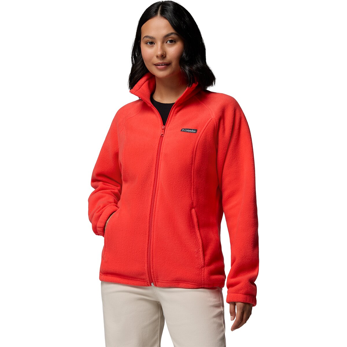 Columbia Women's Benton Springs Full-Zip Fleece Jacket in Poppy Red - Size: Medium