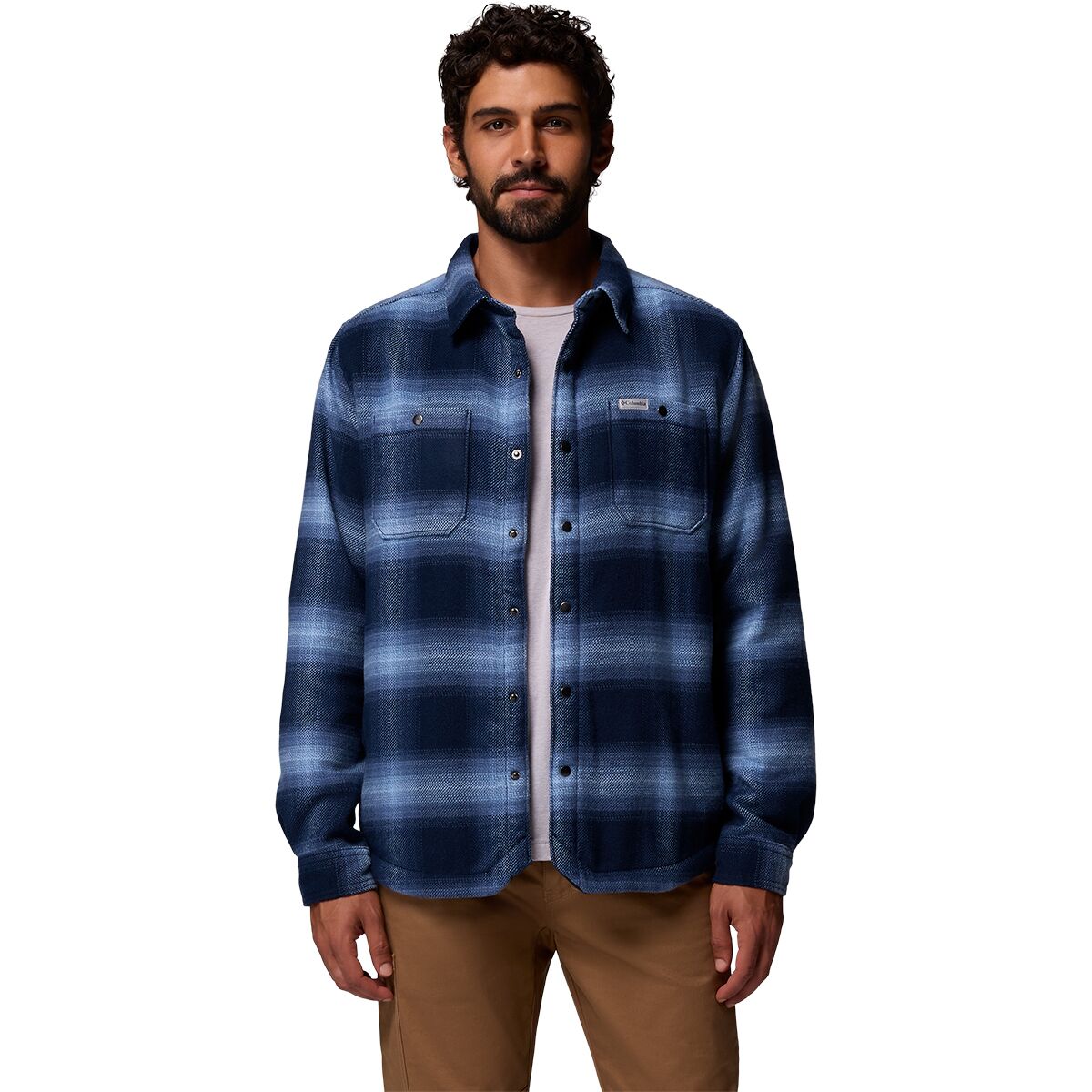 Columbia Men's Windward II Shirt Jacket in Collegiate Navy Blurred Ombre - Size: Small
