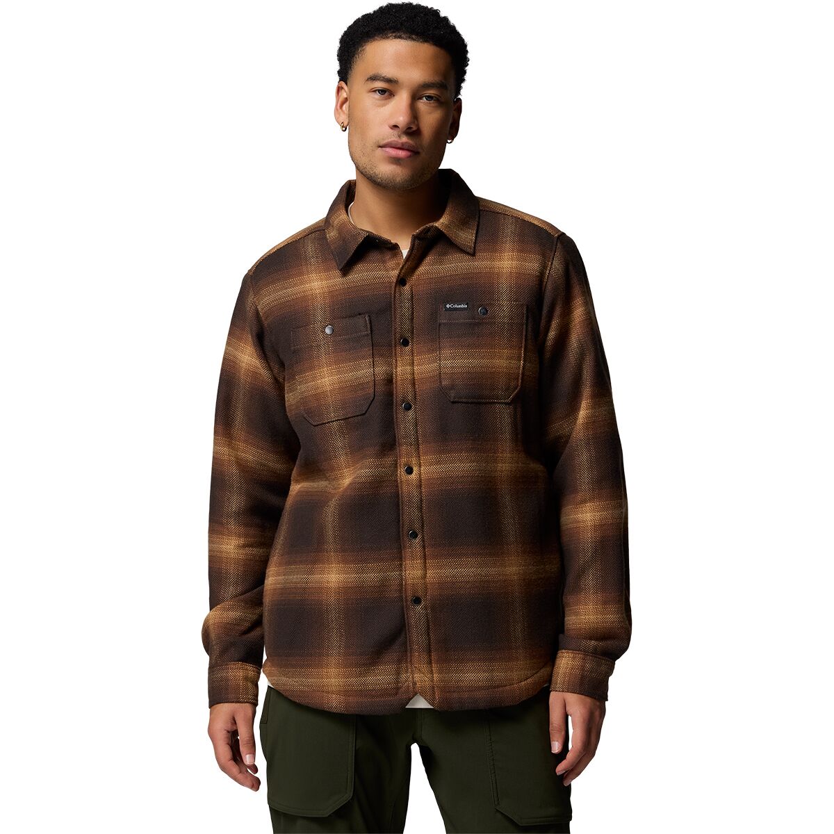 Columbia Men's Windward II Shirt Jacket in Tobacco Blurred Ombre - Size: Small