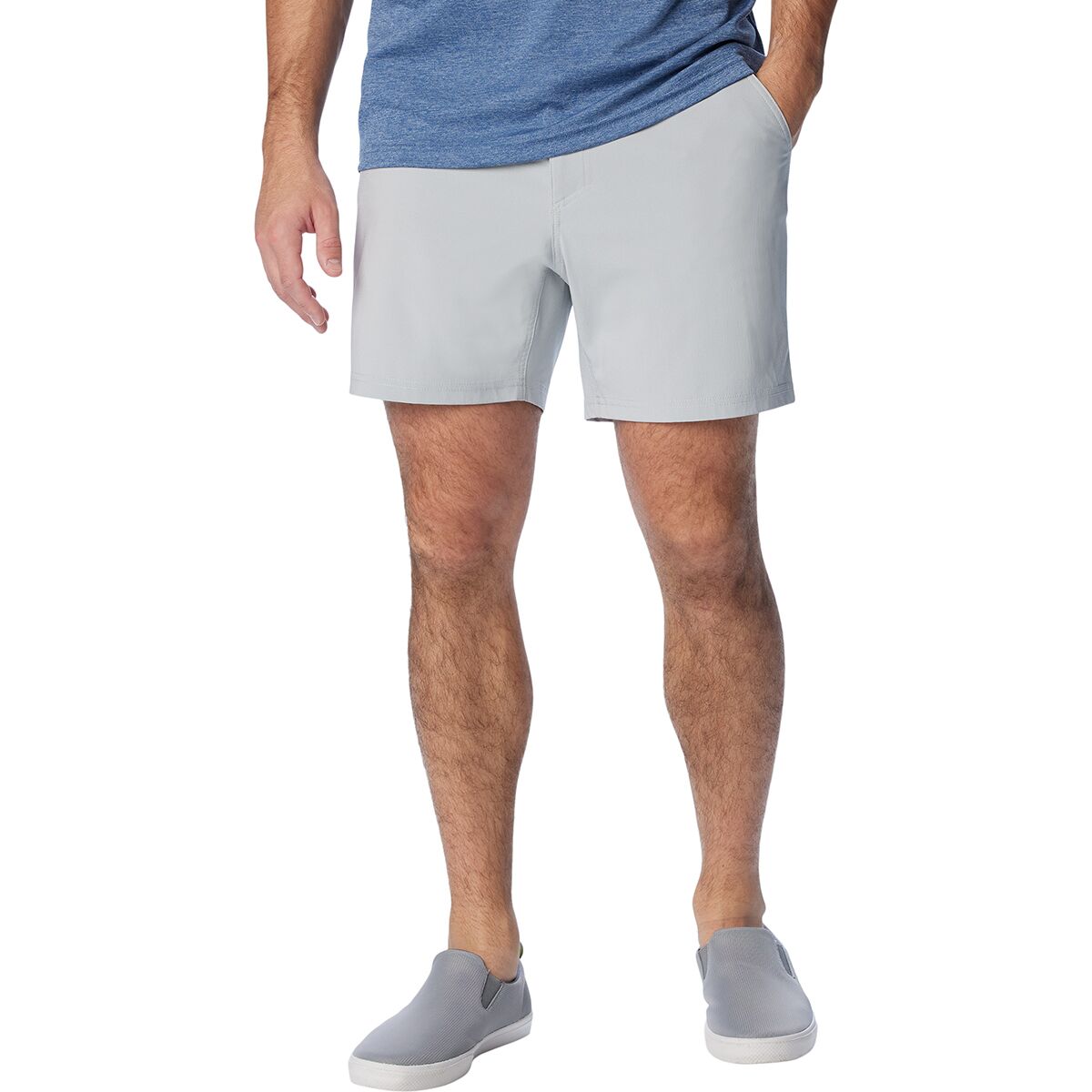 Columbia Men's PFG Uncharted 6in Short in Cool Grey - Size: Small
