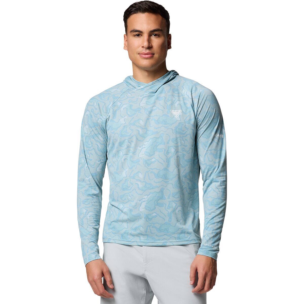 Columbia Men's PFG Uncharted Hoodie in Crushed Blue Swamplands - Size: XXL