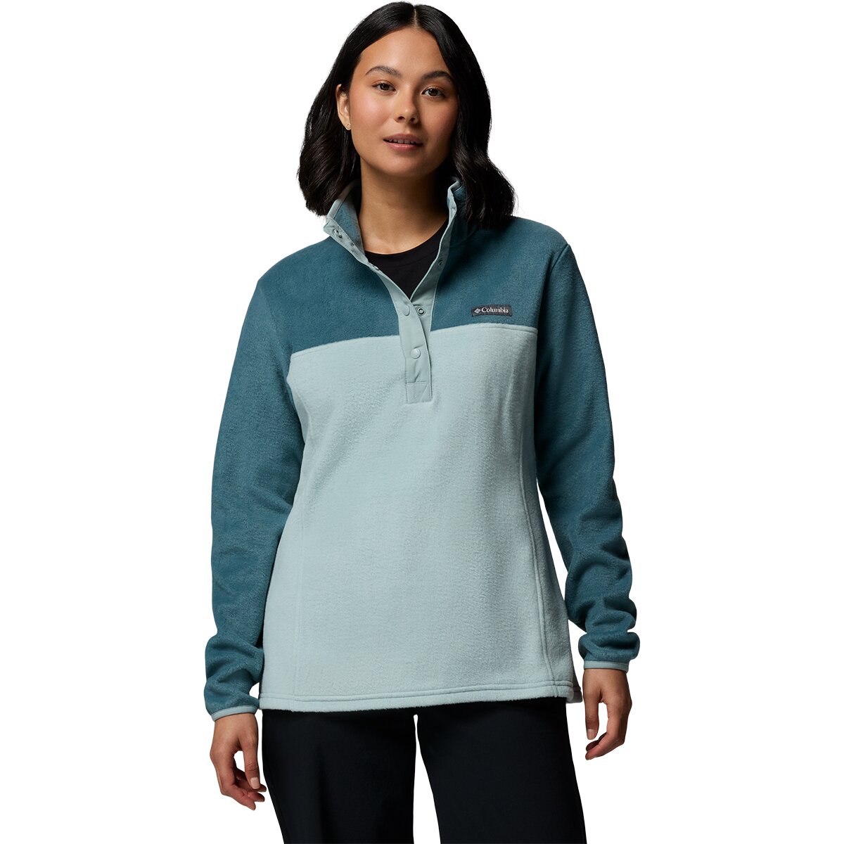 Columbia Women's Benton Springs 1/2-Snap II Fleece Pullover in Crushed Blue / Everblue - Size: XS