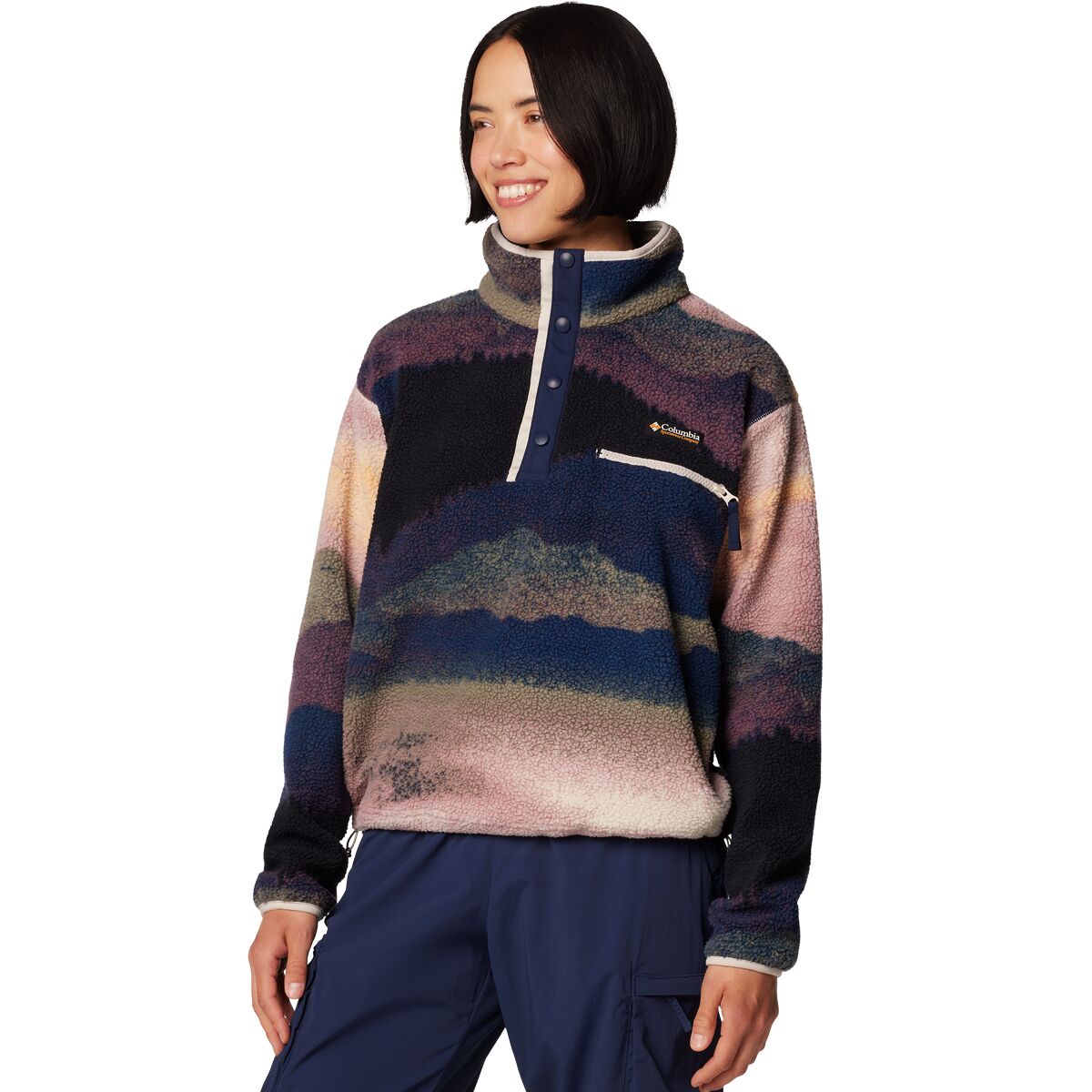 Columbia Helvetia II Printed Cropped 1/2-Snap Pullover - Women's