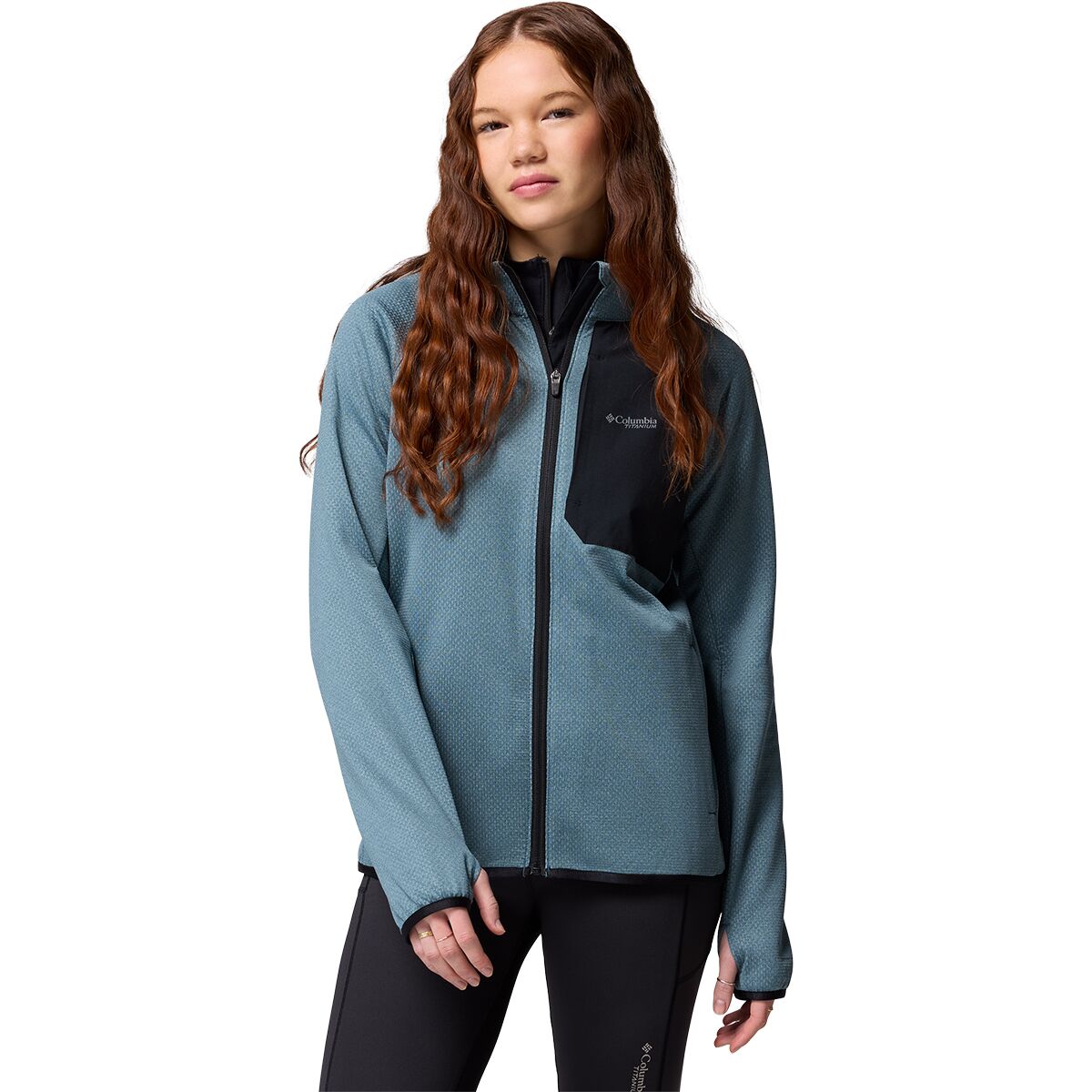 Columbia Women's Triple Canyon Grid Fleece Full-Zip Jacket in Everblue / Black - Size: XL