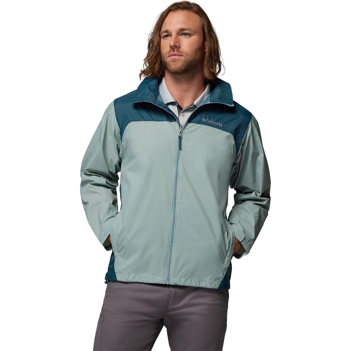 Columbia Men's Glennaker Lake II Rain Jacket in Crushed Blue / Everblue - Size: XXL