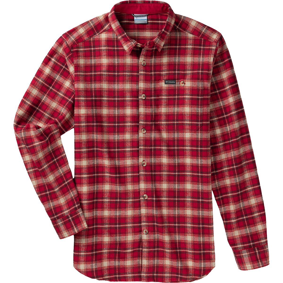 Columbia Men's Pitchstone Heavyweight Flannel II in Mountain Red Railway Tartan - Size: XXL