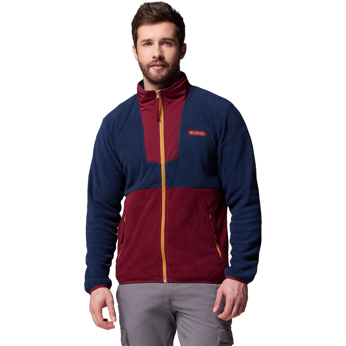 Columbia Men's Sequoia Grove Full-Zip Fleece in Rich Wine / Collegiate Navy - Size: XL