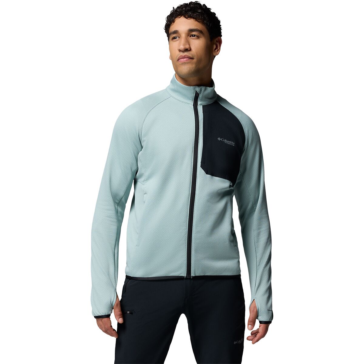 Columbia Men's Triple Canyon Grid Full-Zip Fleece II in Crushed Blue / Black - Size: XL
