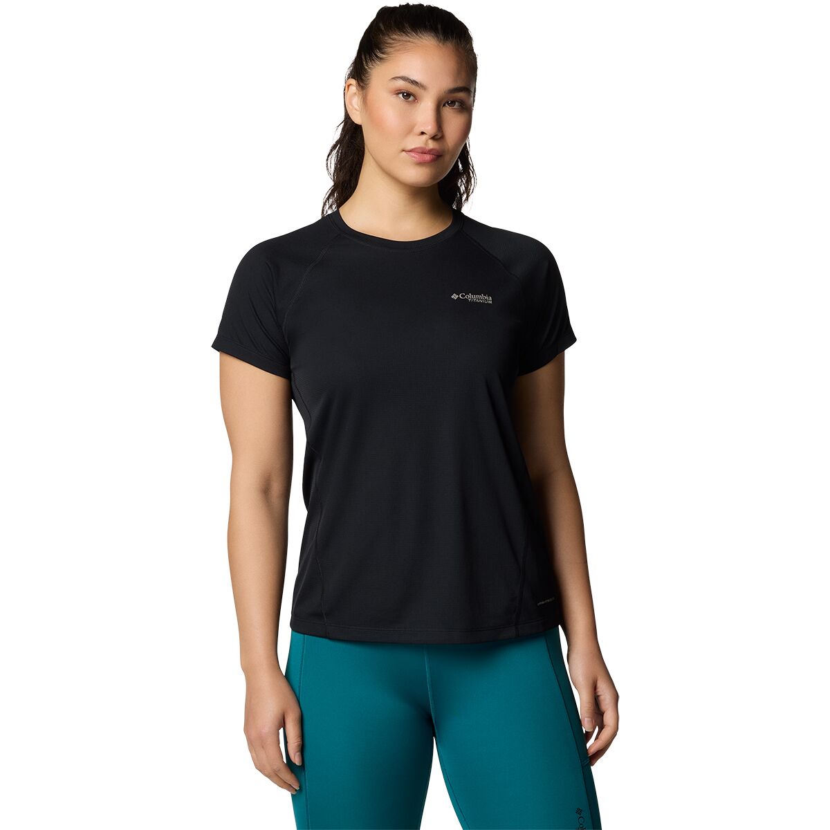 Columbia Women's Cirque River Pro Short-Sleeve Crew Shirt in Black - Size: Medium