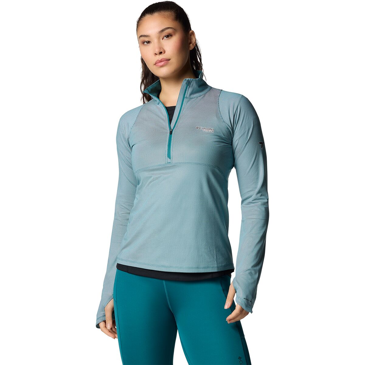Columbia Women's Summit Valley Long-Sleeve Half-Zip Jacket in River Blue - Size: XXL