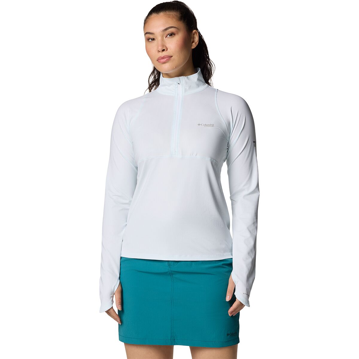 Columbia Women's Summit Valley Long-Sleeve Half-Zip Jacket in White - Size: Medium