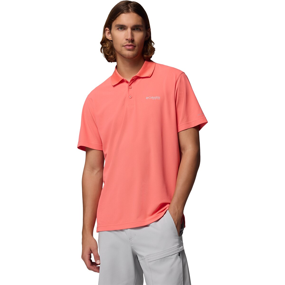 Columbia Men's Freezer Polo in Melonade - Size: Large