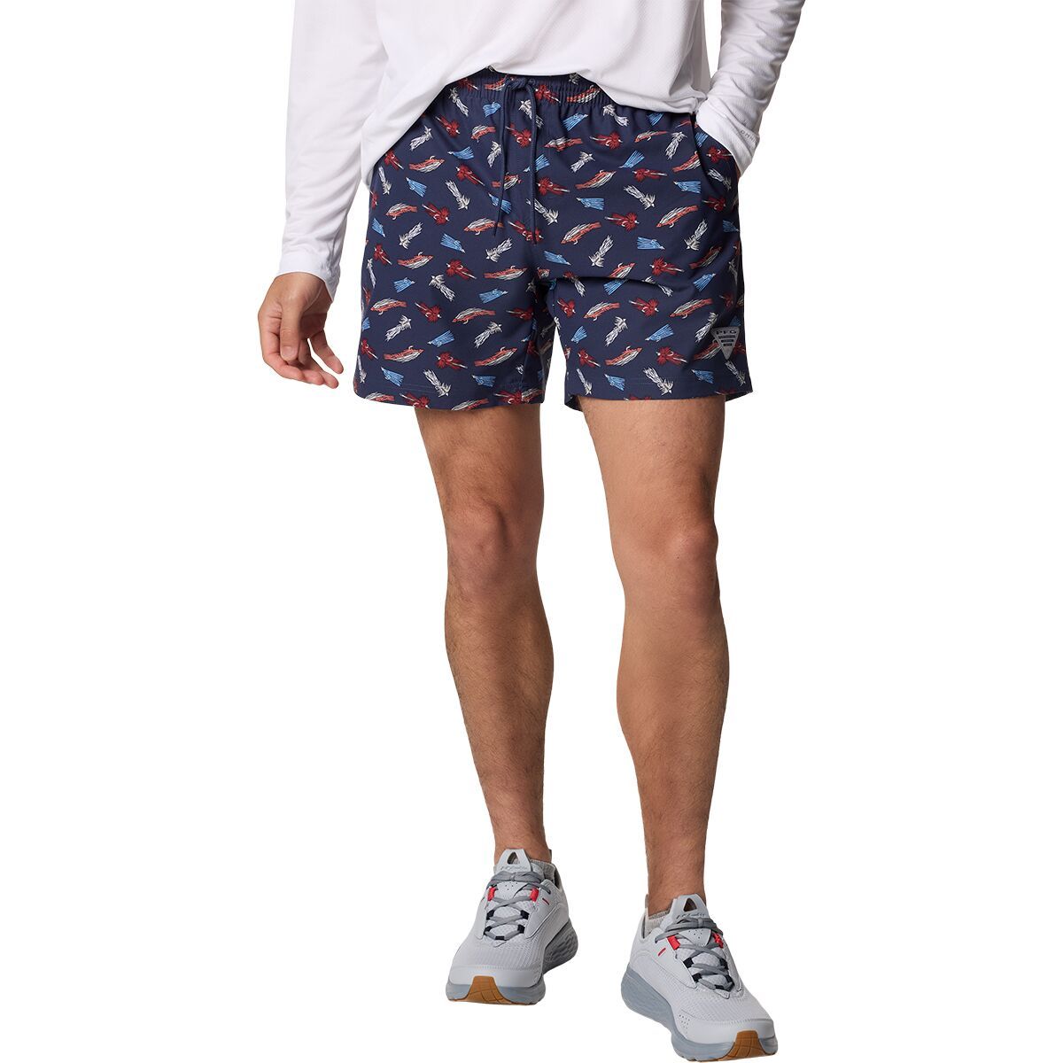 (取寄) コロンビア メンズ パフォーマンス フィッシング ギア ランブラー スイム ショーツ Columbia men PFG Rambler Swim Shorts Collegiate Navy Columbia PFG Rambler Printed 8in Water Short - Men's - Men