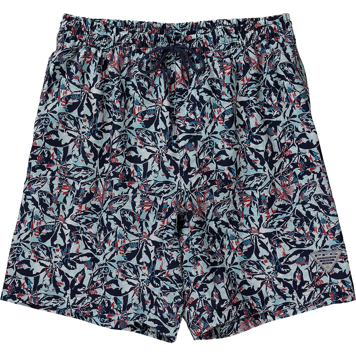 Columbia Men's PFG Rambler Printed 8in Water Short in Nocturnal Pompanos - Size: XL