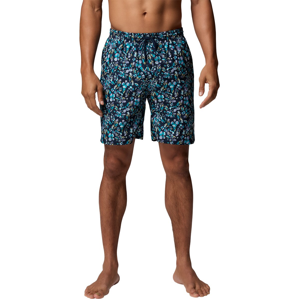 Columbia Men's PFG Rambler Printed 8in Water Short in Ocean Teal Tropica - Size: XL