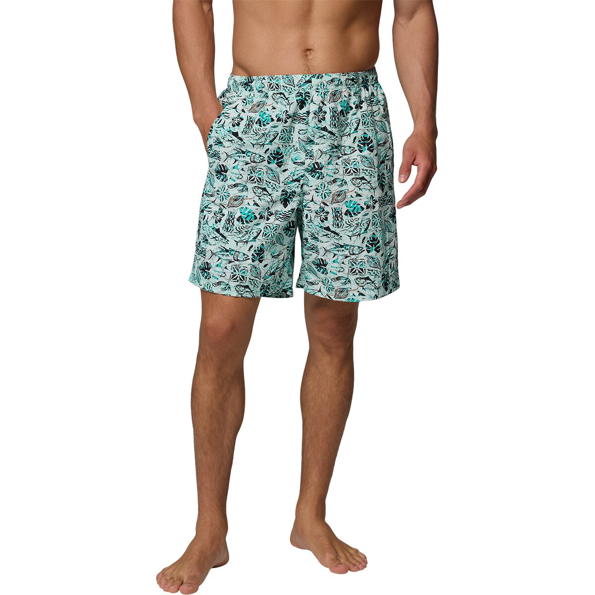 Columbia Men's Super Backcast II 8in Water Short in Gulf Stream Bluewaters - Size: Large