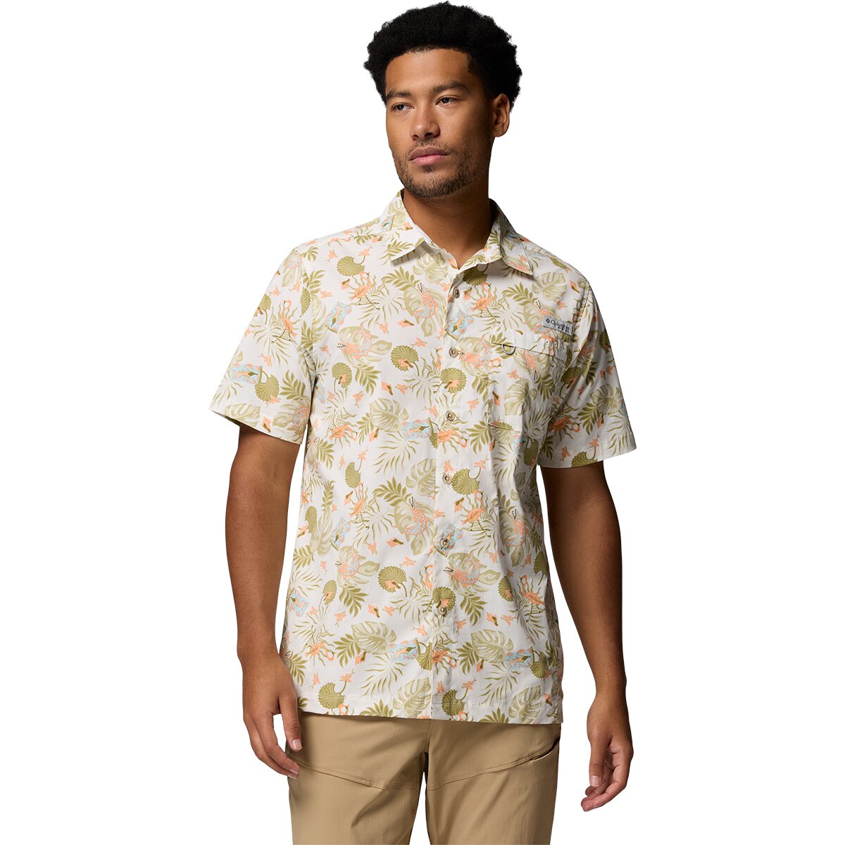 Columbia Men's Wild Cast Camp Shirt, in Sea Salt, Size XL | by West Marine