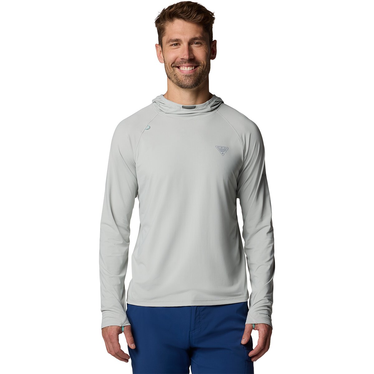 Columbia Men's Wild Cast Sun Hoodie in Cool Grey - Size: Small