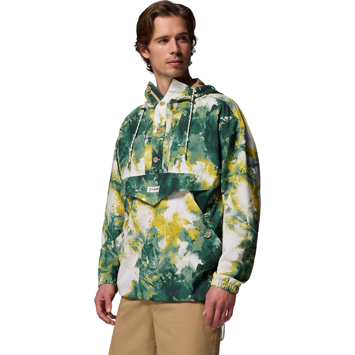 Columbia Men's Acker Rock Windbreaker in Sea Salt Everglow - Size: XL