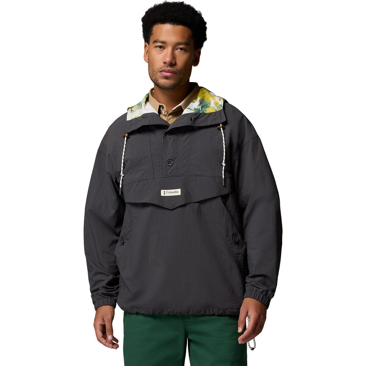 Columbia Men's Acker Rock Windbreaker in Shark - Size: Medium