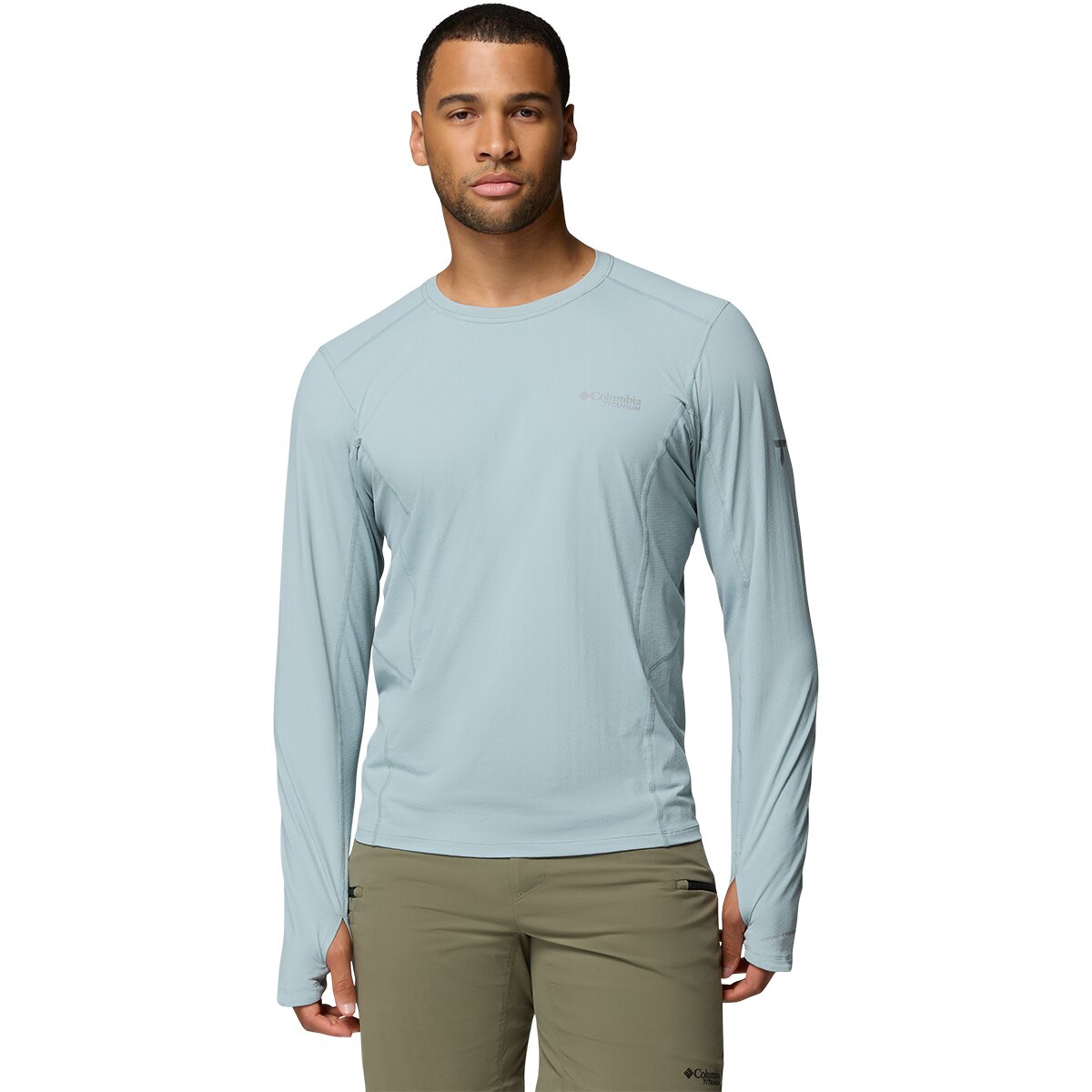 Columbia Men's Diamond Peak Pro Long-Sleeve Crew in Crushed Blue - Size: Medium