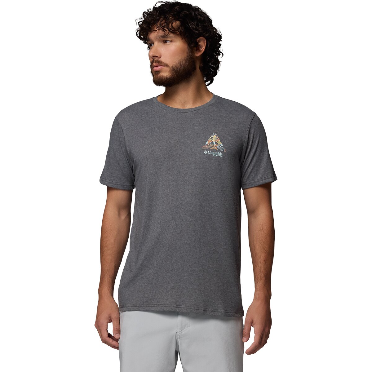 Columbia Men's PFG Uncharted Graphic Short-Sleeve Shirt in Shark - Size: XS