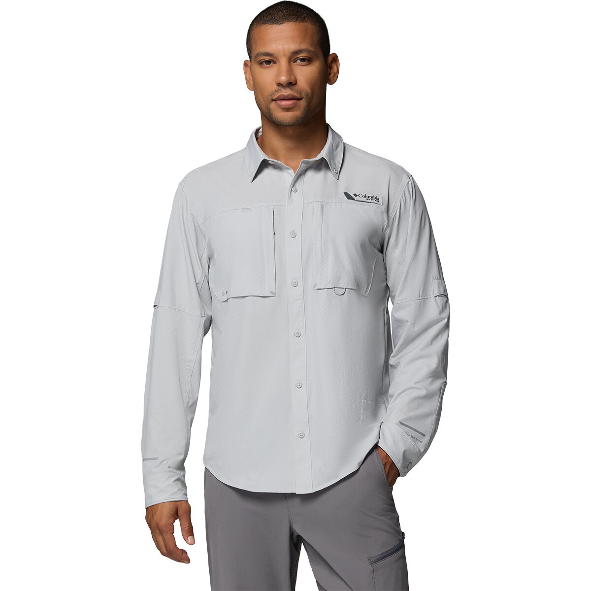 Columbia Men's Shadowcaster II Zero Long-Sleeve Shirt in Cool Grey - Size: Small