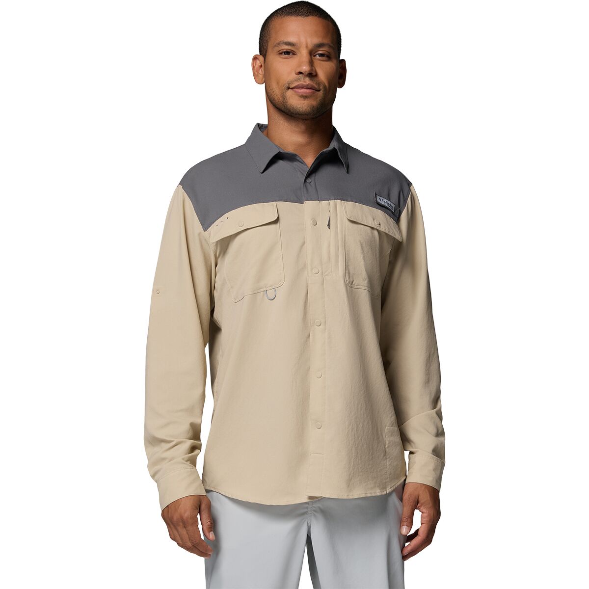 Columbia Men's Shoaltech Long-Sleeve Shirt in Ancient Fossil - Size: Small