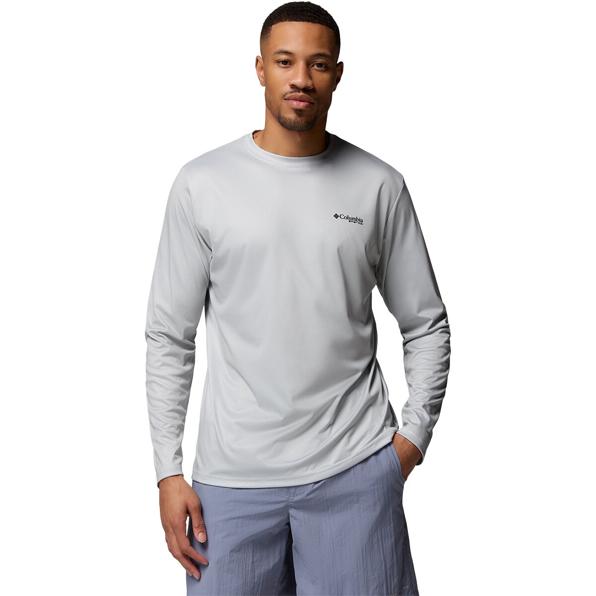 Columbia Men's Terminal Tackle PFG Fish Shine II LS Shirt in Cool Grey - Size: XL