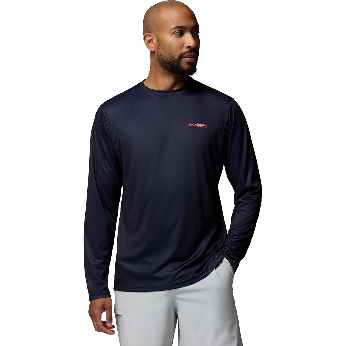 Columbia Men's Terminal Tackle PFG Sea Creature LS Shirt in Collegiate Navy - Size: Large