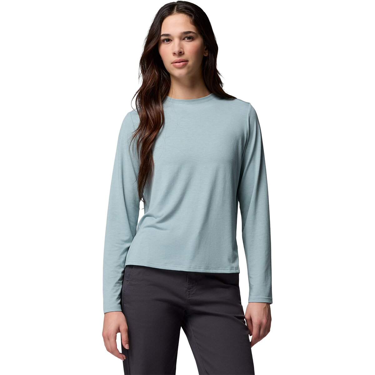Columbia Women's CSC Soft Stretch Long-Sleeve T-Shirt in Crushed Blue Heather - Size: Large